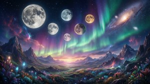 Multimoon Cosmic Dreamscape