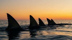Multiple Fins Sunset