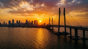 Mumbai Sunset Skyline