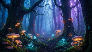 Mushroom Glowing Forest