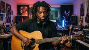 Music Dad in Studio