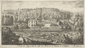 Musicerende herder nabij kasteel Longuetoise