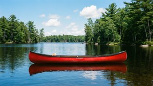 Muskoka Red Canoe