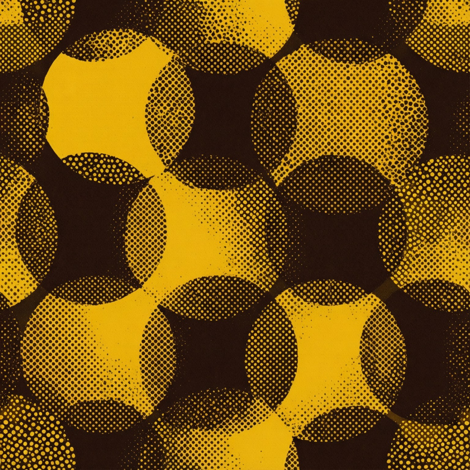 Mustard Brown Circle Pattern by Wallpapers.art Studio