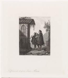 Muzikanten met doedelzak en schalmei.