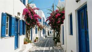 Mykonos Whitewashed Alley