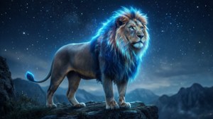 Mystical Blue Lion