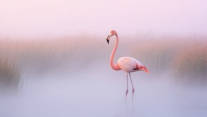 Mystical Foggy Flamingo