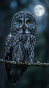 Mystical Gray Owl