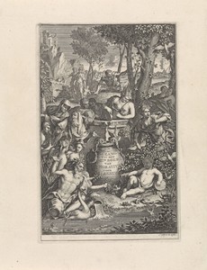 Mythologische figuren in een landschap