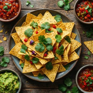 Nachos with Dip Table