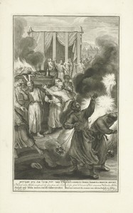 Nadab en Abihu gedood door vlammen