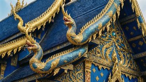 Naga Serpents at Blue Temple