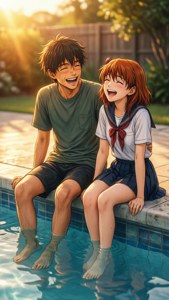 Nagisa and Rei Laugh