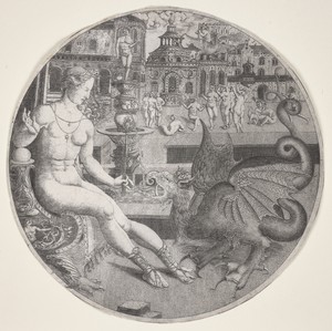 Naked Woman and a Dragon