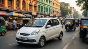 Nano on Mumbai Street