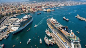 Naples Port Aerial