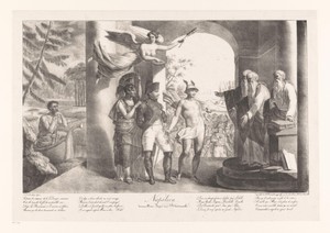 Napoleon in de onderwereld voor Rhadamathe, Minos en Aeacus