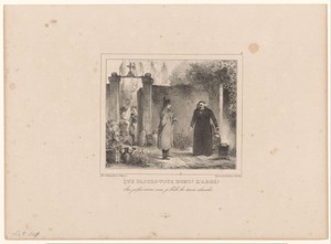 Napoleon met een priester die koffiebonen brandt