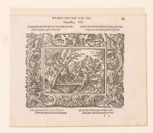 Narcissus verliefd op zijn eigen spiegelbeeld