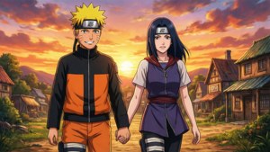 Naruto and Hinata Sunset