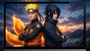 Naruto and Sasuke Back-to-Back