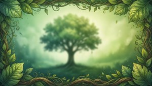 Nature Leaves Border