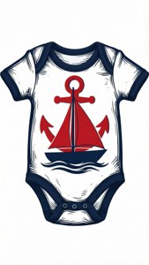 Nautical Baby Onesie SVG