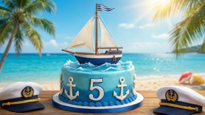 Nautical Sailboat Cake