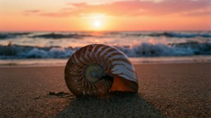 Nautilus Shell at Sunset Beach