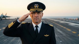 Navy Captain Saluting