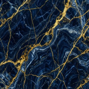 Navy Gold Marble