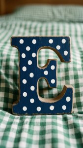 Navy Polka Dot E