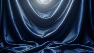 Navy Satin Cascade