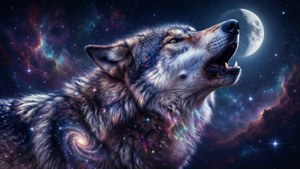 Nebula Howl at Moon