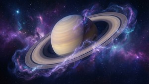 Nebula Veiled Saturn