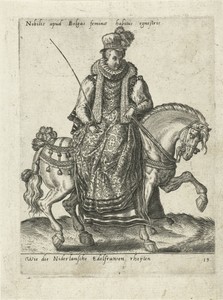 Nederlandse edelvrouw te paard