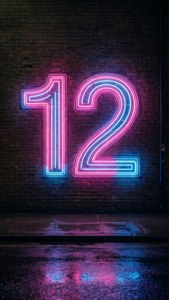Neon 12 Sign