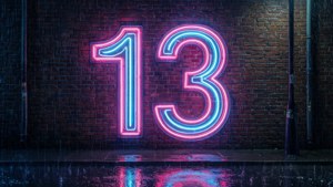 Neon 13 Sign