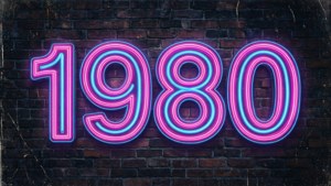 Neon 1980 Sign
