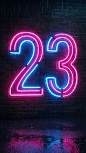 Neon 23 Sign