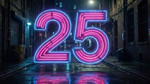 Neon 25 Sign