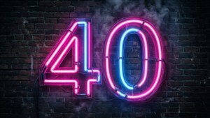 Neon 40 Sign