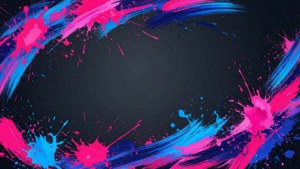 Neon Abstract Border