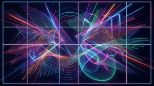 Neon Abstract Grid