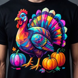Neon Abstract Turkey