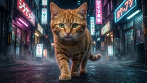 Neon Alley Cat