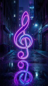 Neon Alley Eighth Note