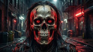 Neon Alley Skull