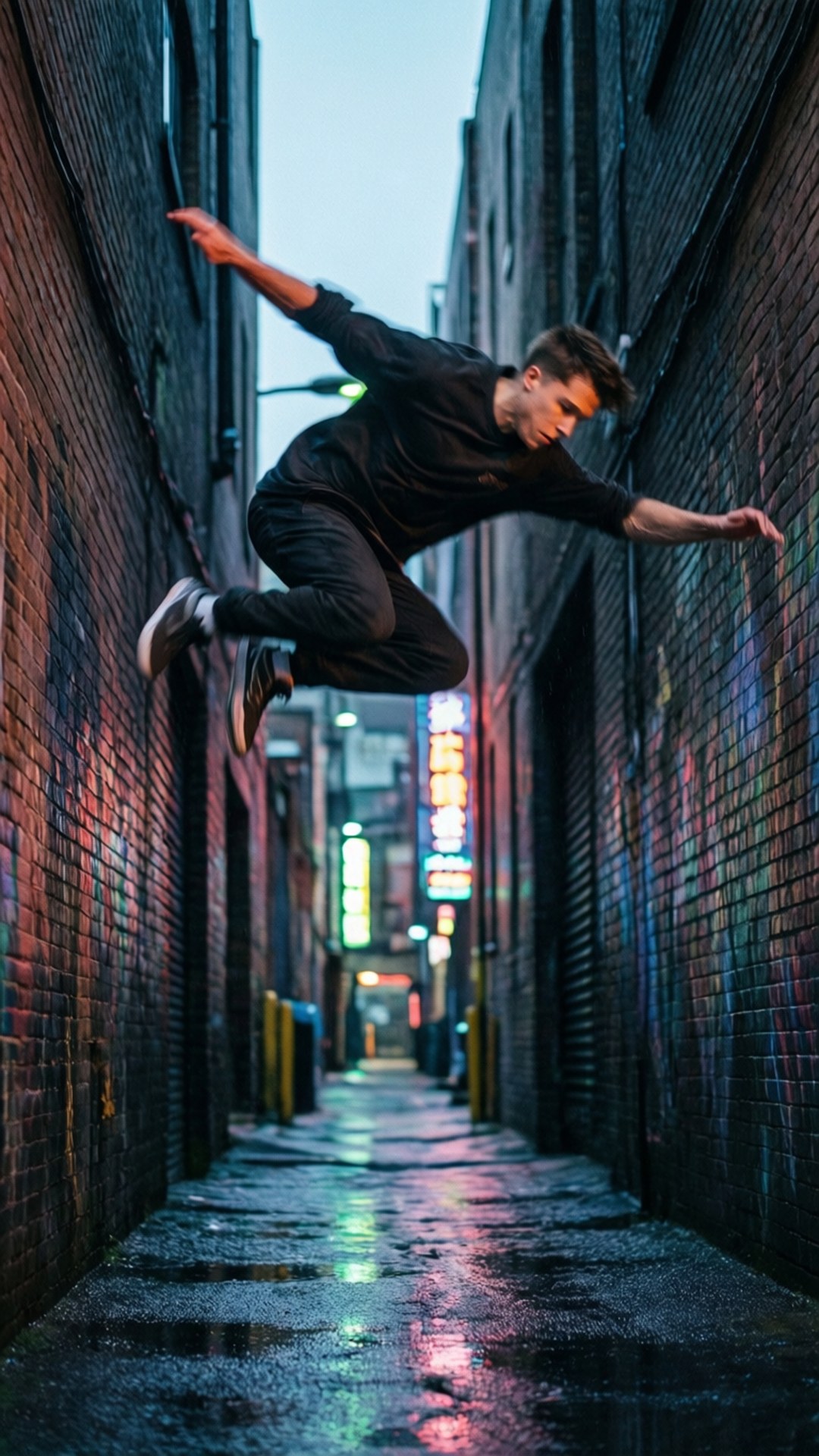 Neon Alley Vault by Wallpapers.art Studio